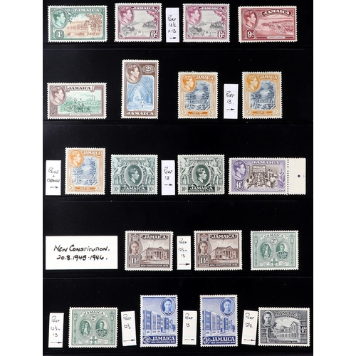 31 - 1936-1952 KING GEORGE VI COMPREHENSIVE MINT COLLECTION on stock pages, highly complete (no Feudatory... 