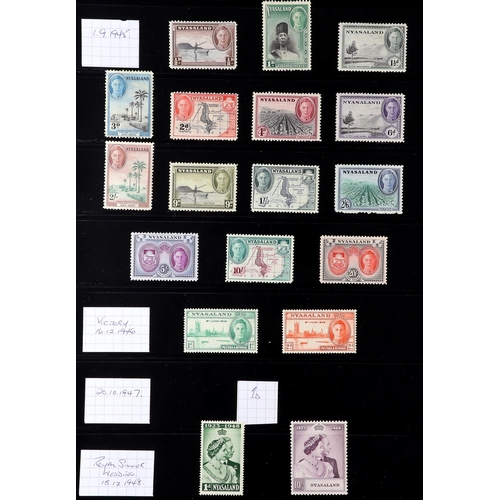 31 - 1936-1952 KING GEORGE VI COMPREHENSIVE MINT COLLECTION on stock pages, highly complete (no Feudatory... 