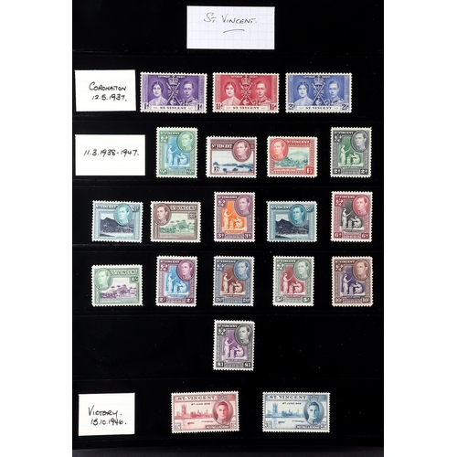 31 - 1936-1952 KING GEORGE VI COMPREHENSIVE MINT COLLECTION on stock pages, highly complete (no Feudatory... 