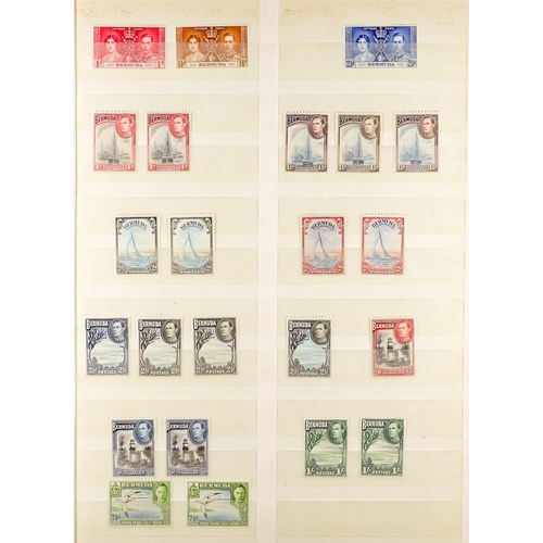 315 - BERMUDA 1937 -1951 MINT COLLECTION on protective pages, complete for the basic stamps (SG 107-133) w... 