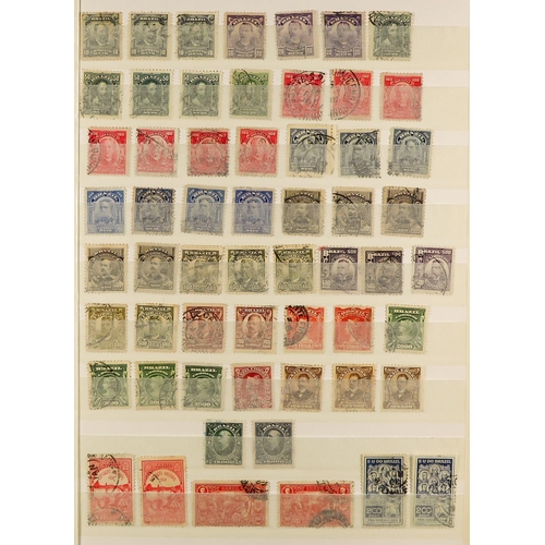 338 - BRAZIL ESTATE CLEARANCE IN SHOE-BOX. A mixed mint / never hinged mint & used stamps on protective & ... 