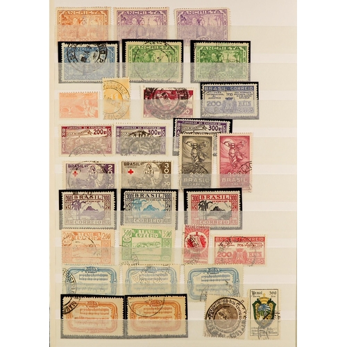 338 - BRAZIL ESTATE CLEARANCE IN SHOE-BOX. A mixed mint / never hinged mint & used stamps on protective & ... 