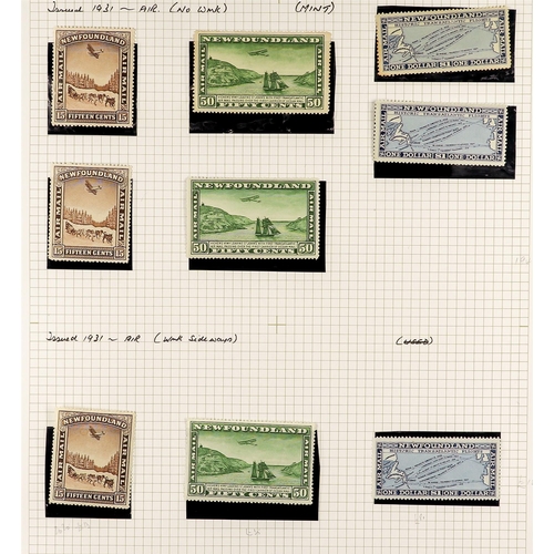 371 - CANADA - NEWFOUNDLAND 1860 - 1941 MINT COLLECTION on album pages, note 1860 3d green, 1862 4d rose l... 