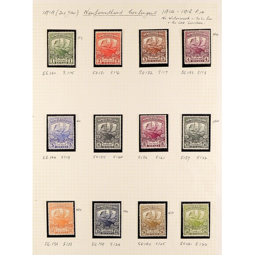 375 - CANADA - NEWFOUNDLAND 1911 - 1936 COLLECTION of chiefly never hinged mint stamps in an album (115+ s... 