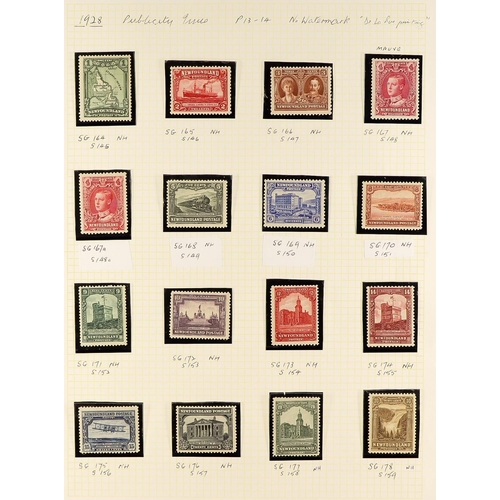 375 - CANADA - NEWFOUNDLAND 1911 - 1936 COLLECTION of chiefly never hinged mint stamps in an album (115+ s... 