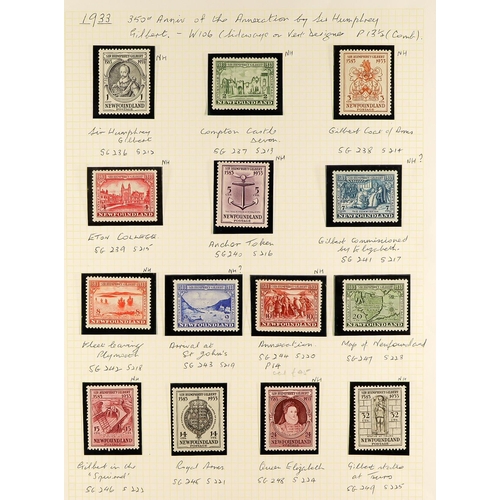 375 - CANADA - NEWFOUNDLAND 1911 - 1936 COLLECTION of chiefly never hinged mint stamps in an album (115+ s... 