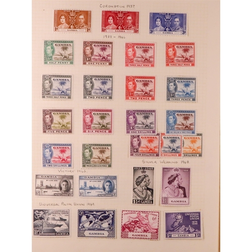 41 - COMMONWEALTH, KING GEORGE VI IN 2 ALBUMS. Fresh and attractive collection of mint stamps from Aden t... 