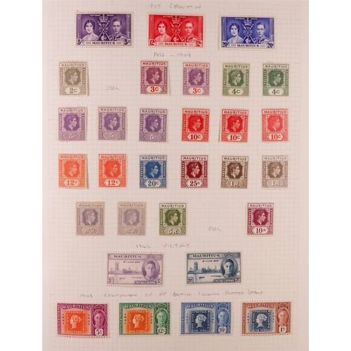 41 - COMMONWEALTH, KING GEORGE VI IN 2 ALBUMS. Fresh and attractive collection of mint stamps from Aden t... 