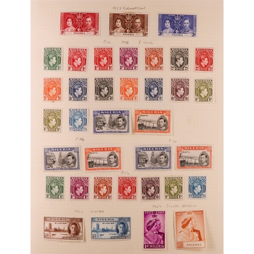 41 - COMMONWEALTH, KING GEORGE VI IN 2 ALBUMS. Fresh and attractive collection of mint stamps from Aden t... 