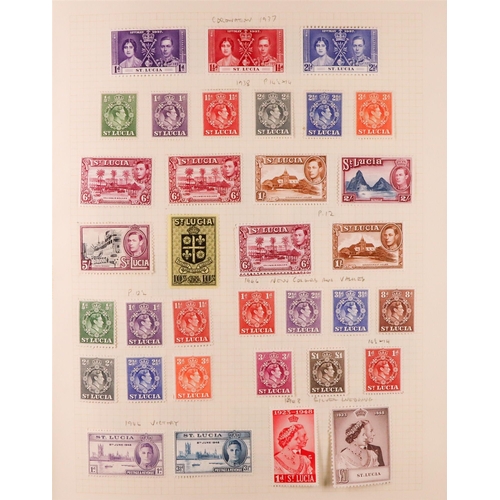 41 - COMMONWEALTH, KING GEORGE VI IN 2 ALBUMS. Fresh and attractive collection of mint stamps from Aden t... 