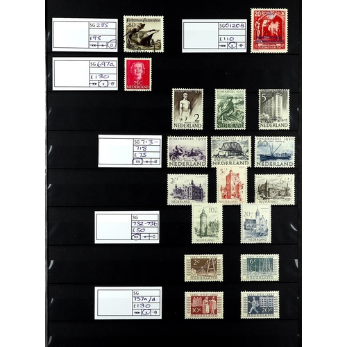 43 - EUROPE + WORLD SELECTED ITEMS. A stock book containing sets, 'key' values, stamps with varieties, be... 