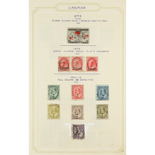 432 - CANADA 1852 - 1972 COLLECTION in a small album includes 1852-57 ½d, 3d, 6d, 7½d and 10d imperf class... 