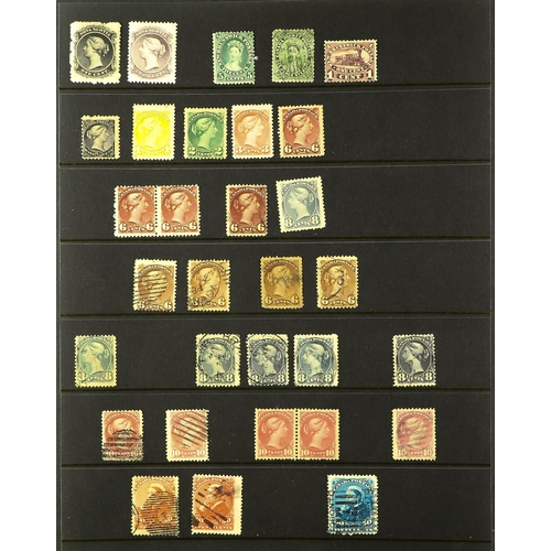 437 - CANADA 1859 - 1971 MINT & USED MISCELLANY on a thick pile of protective pages in binder, includes 'b... 