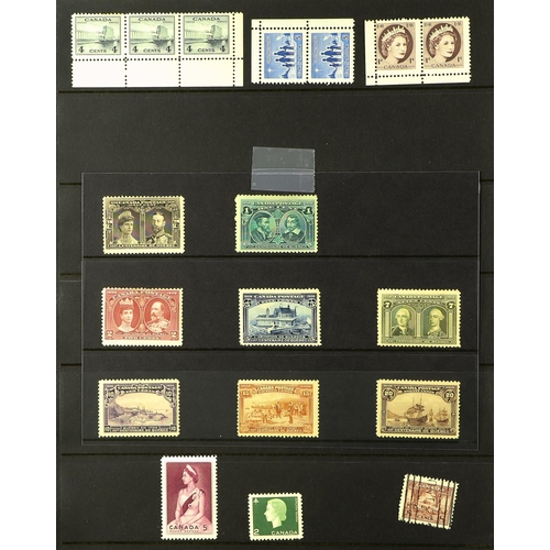 437 - CANADA 1859 - 1971 MINT & USED MISCELLANY on a thick pile of protective pages in binder, includes 'b... 