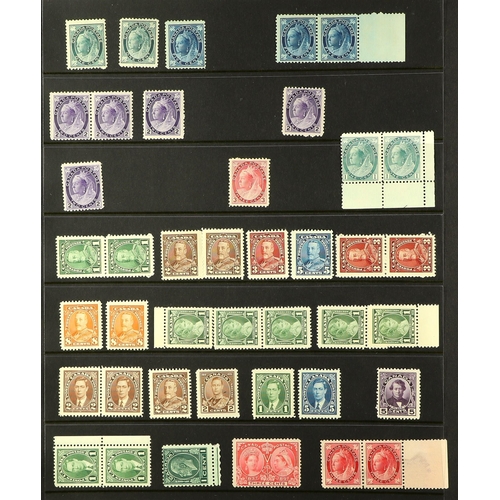 437 - CANADA 1859 - 1971 MINT & USED MISCELLANY on a thick pile of protective pages in binder, includes 'b... 