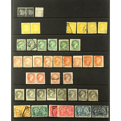 437 - CANADA 1859 - 1971 MINT & USED MISCELLANY on a thick pile of protective pages in binder, includes 'b... 