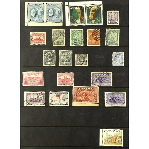 437 - CANADA 1859 - 1971 MINT & USED MISCELLANY on a thick pile of protective pages in binder, includes 'b... 