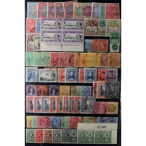 44 - BRITISH COMMONWEALTH 1860's-1935 mint & used stamps densely packed on stock pages, we see Antigua th... 