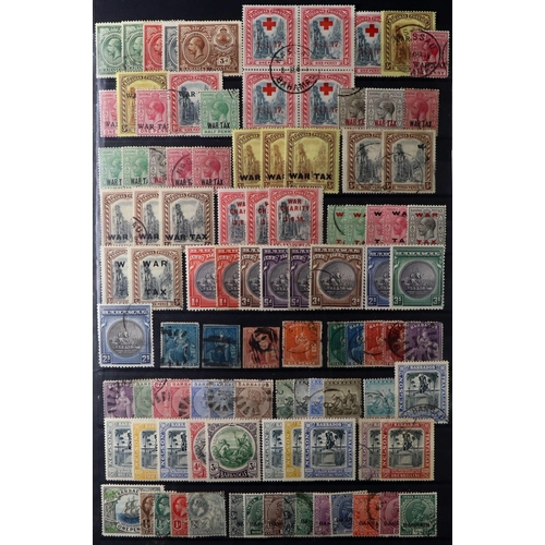 44 - BRITISH COMMONWEALTH 1860's-1935 mint & used stamps densely packed on stock pages, we see Antigua th... 