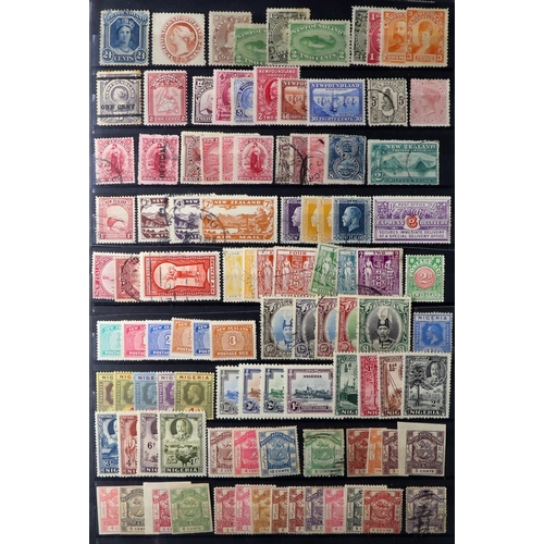 44 - BRITISH COMMONWEALTH 1860's-1935 mint & used stamps densely packed on stock pages, we see Antigua th... 