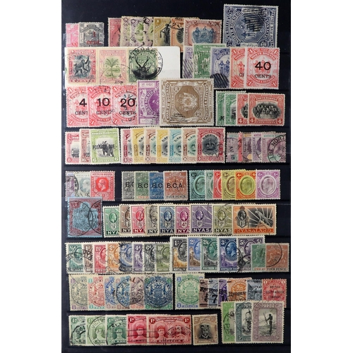 44 - BRITISH COMMONWEALTH 1860's-1935 mint & used stamps densely packed on stock pages, we see Antigua th... 