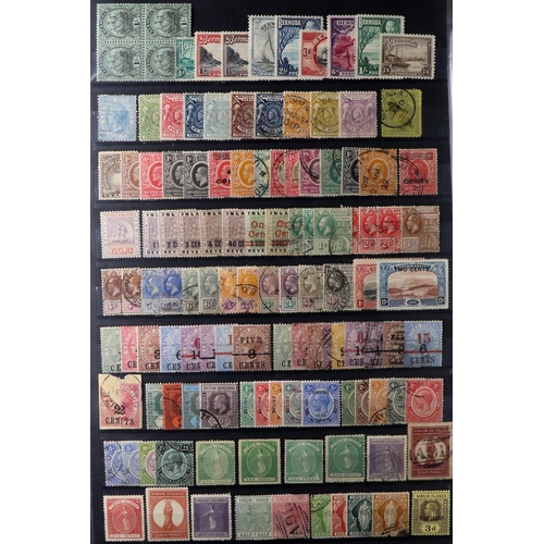 44 - BRITISH COMMONWEALTH 1860's-1935 mint & used stamps densely packed on stock pages, we see Antigua th... 