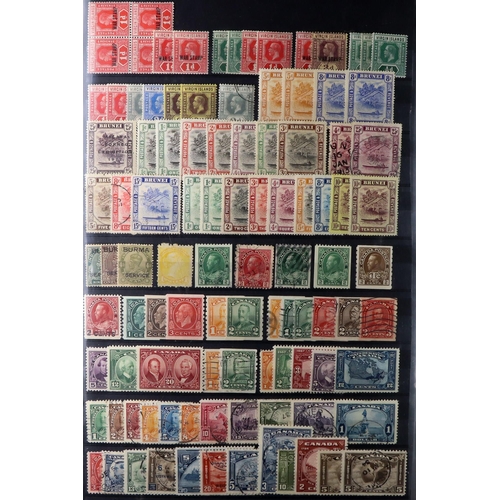 44 - BRITISH COMMONWEALTH 1860's-1935 mint & used stamps densely packed on stock pages, we see Antigua th... 