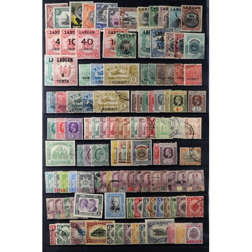 44 - BRITISH COMMONWEALTH 1860's-1935 mint & used stamps densely packed on stock pages, we see Antigua th... 