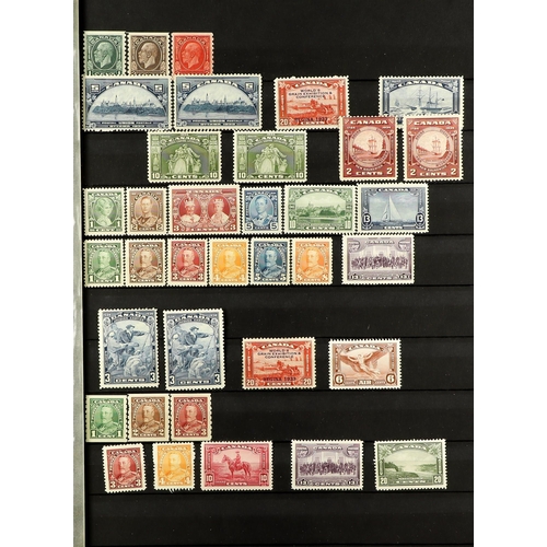 452 - CANADA 1911 - 1936 MINT COLLECTION of 180+ stamps on protective pages, stc £2250+. Lot 452 (M) [b]