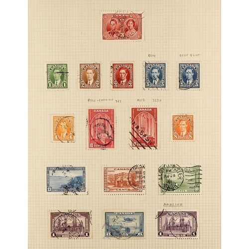 453 - CANADA 1911 - 1964 VERY FINE USED COLLECTION in album of Canada & Newfoundland, comprehensive with m... 