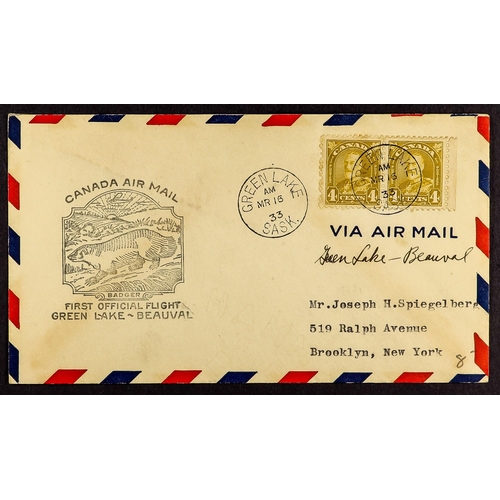 455 - CANADA 1929 - 1934 SPECIAL FLOWN COVERS collection of 60+ covers with pictorial official flight cove... 