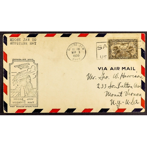 455 - CANADA 1929 - 1934 SPECIAL FLOWN COVERS collection of 60+ covers with pictorial official flight cove... 