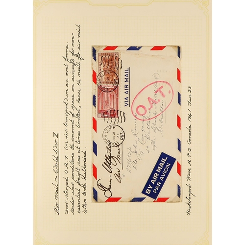 457 - CANADA 1936 - 1950 FIRST FLIGHT COVERS collection of 180+ cacheted covers in album, some transatlant... 