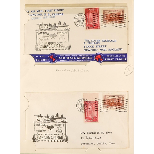 457 - CANADA 1936 - 1950 FIRST FLIGHT COVERS collection of 180+ cacheted covers in album, some transatlant... 