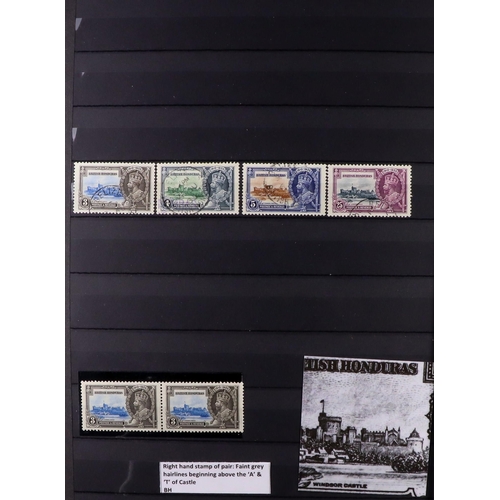 46 - 1935 SILVER JUBILEE ISSUE SPECIALIZED COLLECTION in 2 large stock books, includes mint (almost entir... 