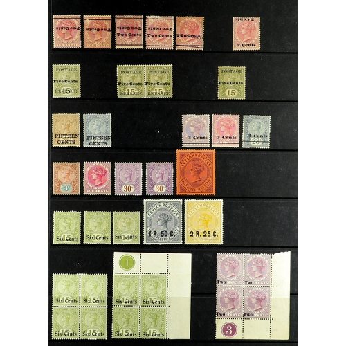 466 - CEYLON 1872 - 1900 MINT / UNUSED COLLECTION of around 150 stamps on protective pages, note 1872-80 2... 