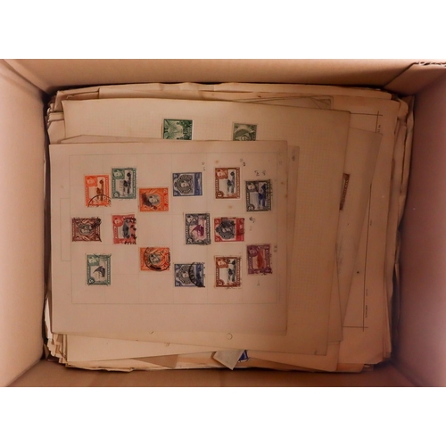 48 - OLD COLLECTOR'S ESTATE IN NINE CARTONS 1840-1960's mint & used stamps and covers, includes old album... 