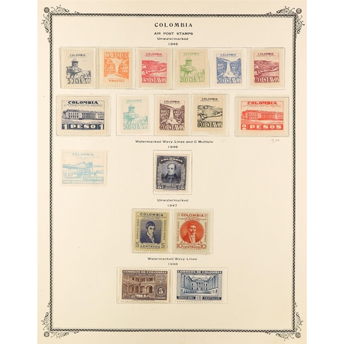 480 - COLOMBIA 1899 - 1960 COLLECTION of mint / never hinged mint & used stamps on pages, many sets, 'back... 