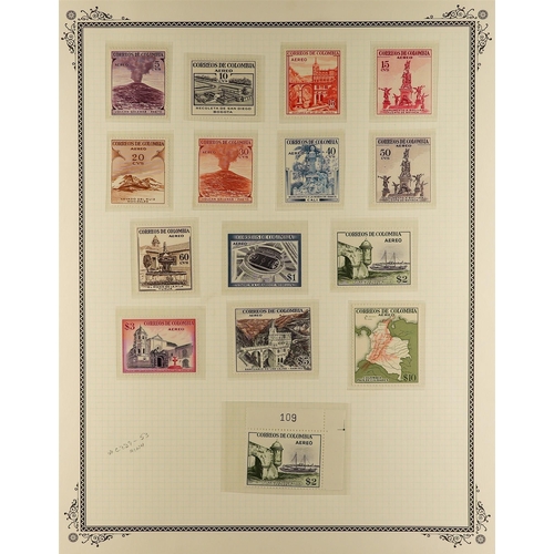 482 - COLOMBIA 1920 - 1925 AIR POST STAMPS collection on album pages, includes sets for 1932-39, 1941, 194... 