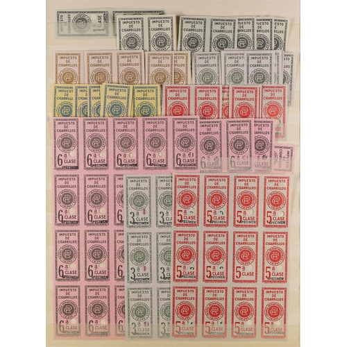 487 - COLOMBIA TOBACCO REVENUE STAMPS. 1889 -1936 collection including State/ Department issues, note 1889... 