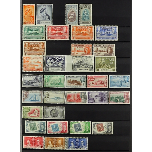 49 - COMMONWEALTH KING GEORGE VI 1937 - 1952 MINT & NEVER HINGED MINT collection in a stockbook. Note Ant... 