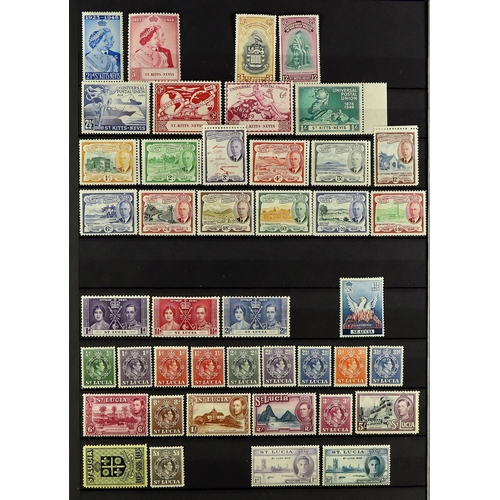 49 - COMMONWEALTH KING GEORGE VI 1937 - 1952 MINT & NEVER HINGED MINT collection in a stockbook. Note Ant... 