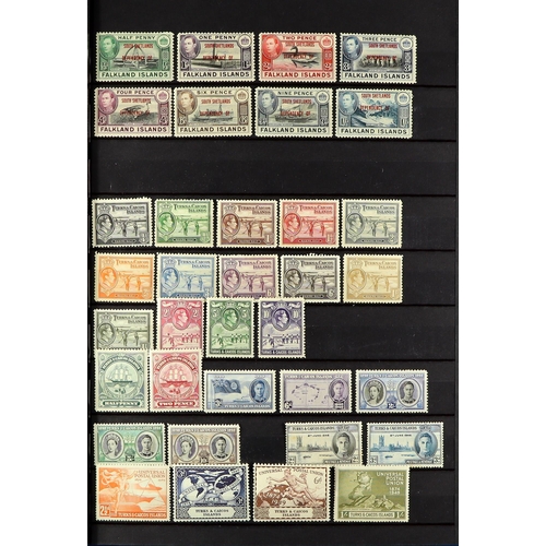 49 - COMMONWEALTH KING GEORGE VI 1937 - 1952 MINT & NEVER HINGED MINT collection in a stockbook. Note Ant... 