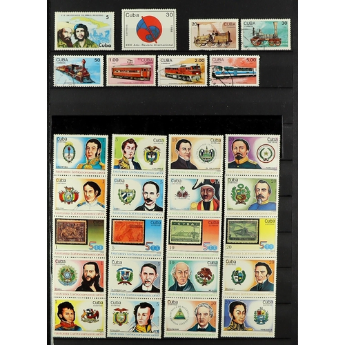 495 - CUBA 1960 - 2012 COLLECTION of mint and used sets, special blocks, miniature sheets in 5 stockbooks.... 