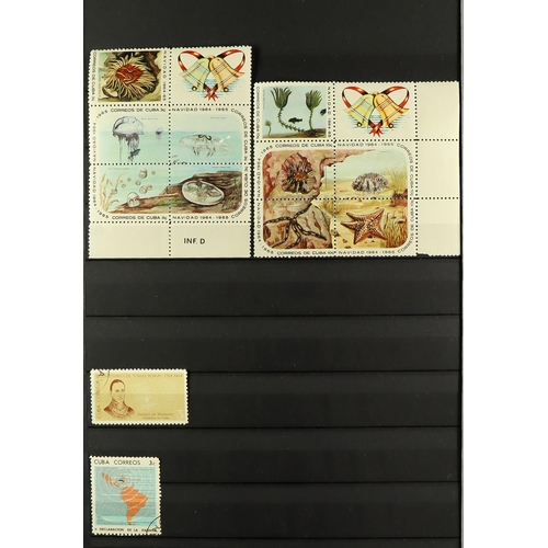 495 - CUBA 1960 - 2012 COLLECTION of mint and used sets, special blocks, miniature sheets in 5 stockbooks.... 