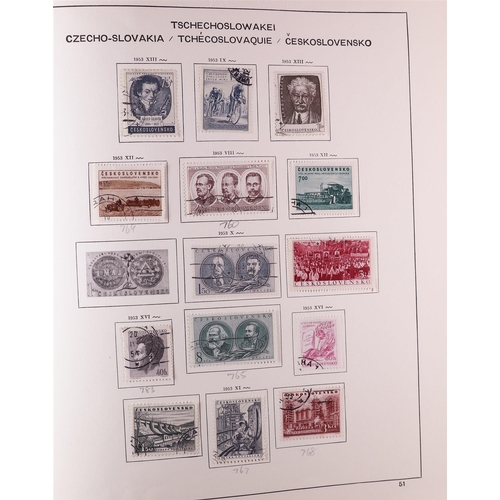 512 - CZECHOSLOVAKIA 1918-1991 COLLECTION in three Schaubek albums, some mint but mostly used stamps, incl... 