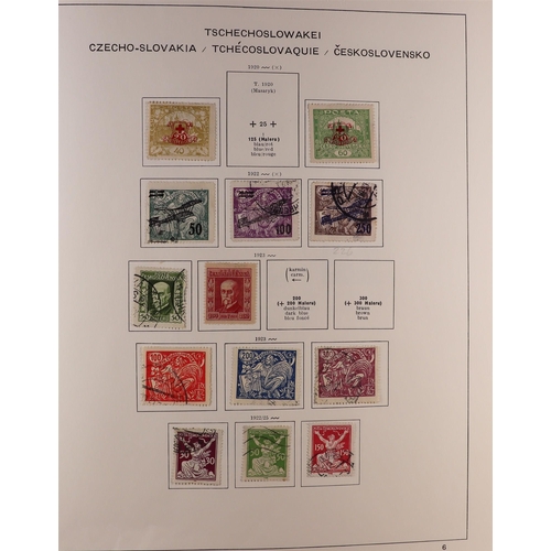 512 - CZECHOSLOVAKIA 1918-1991 COLLECTION in three Schaubek albums, some mint but mostly used stamps, incl... 