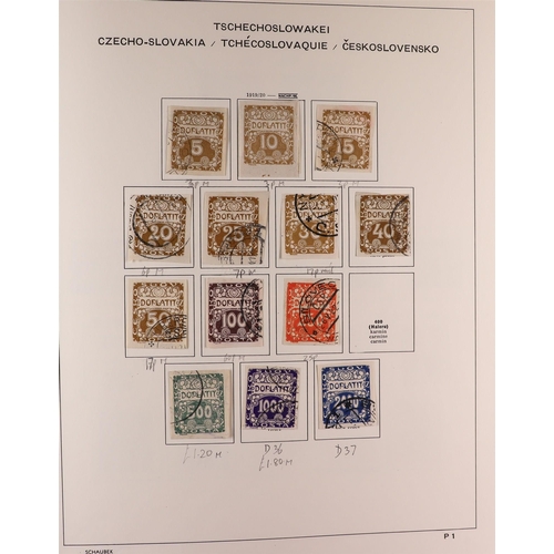 512 - CZECHOSLOVAKIA 1918-1991 COLLECTION in three Schaubek albums, some mint but mostly used stamps, incl... 