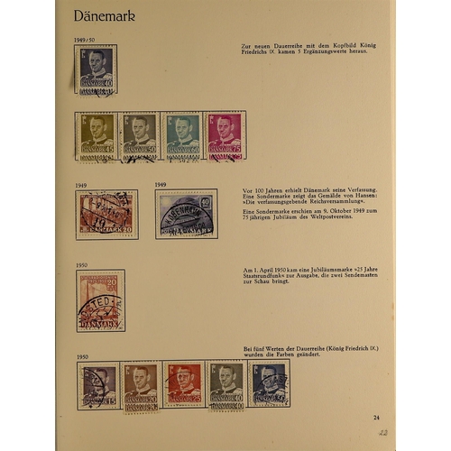 514 - DENMARK 1851 - 1973 COLLECTION of mint & used stamps, in album includes. Note 1851-68 vals to 16s, N... 