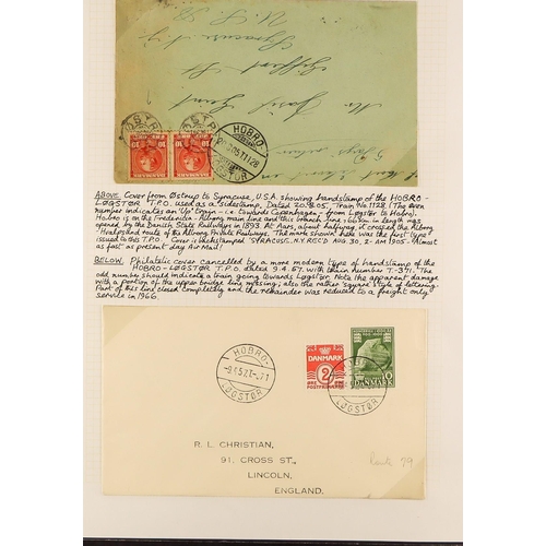 519 - DENMARK TRAVELLING POST OFFICES OF THE DANISH - GERMAN BORDER collection of 49 covers & cards spanni... 